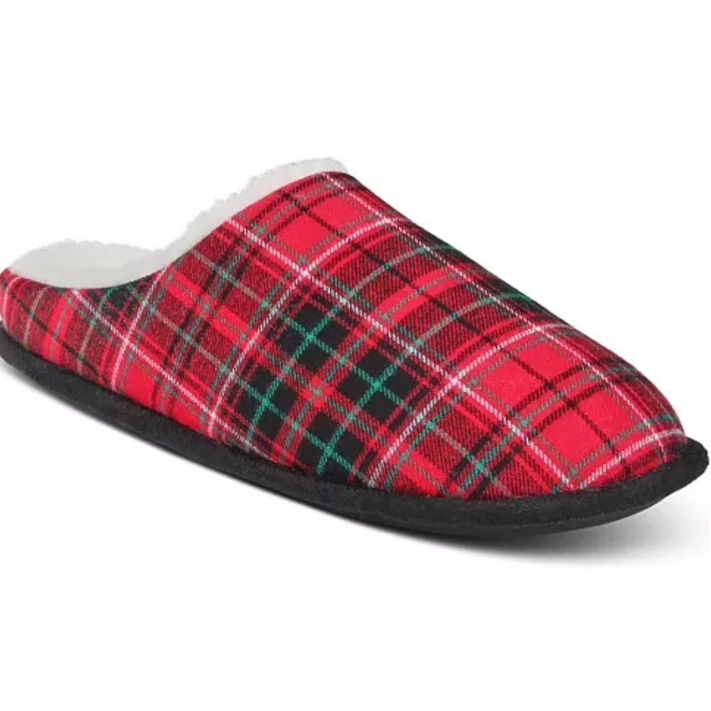 Club Room Men's Plaid Slippers